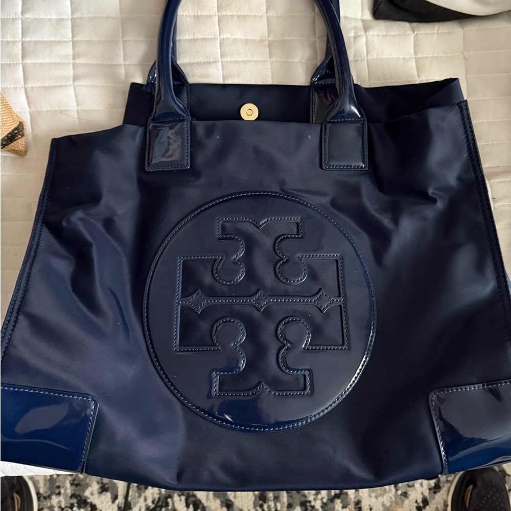 Tory Burch Ella Nylon Tote in Navy